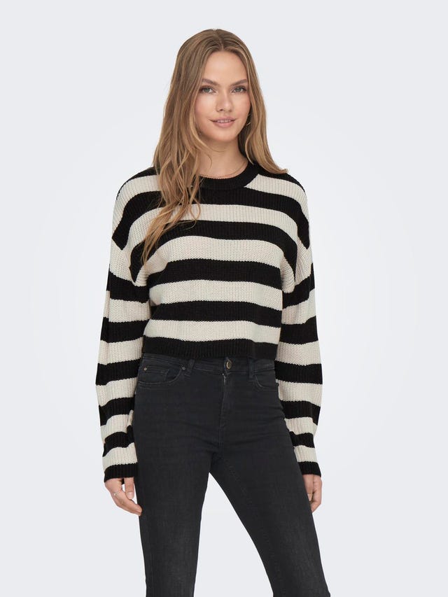 ONLY Pull-overs Regular Fit Col rond Épaules tombantes - 15284453