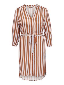 ONLY Curvy striped dress -Coconut Shell - 15284458