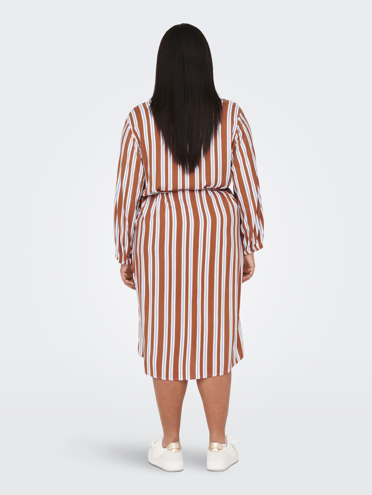 ONLY Normal geschnitten V-Ausschnitt Langes Kleid -Coconut Shell - 15284458