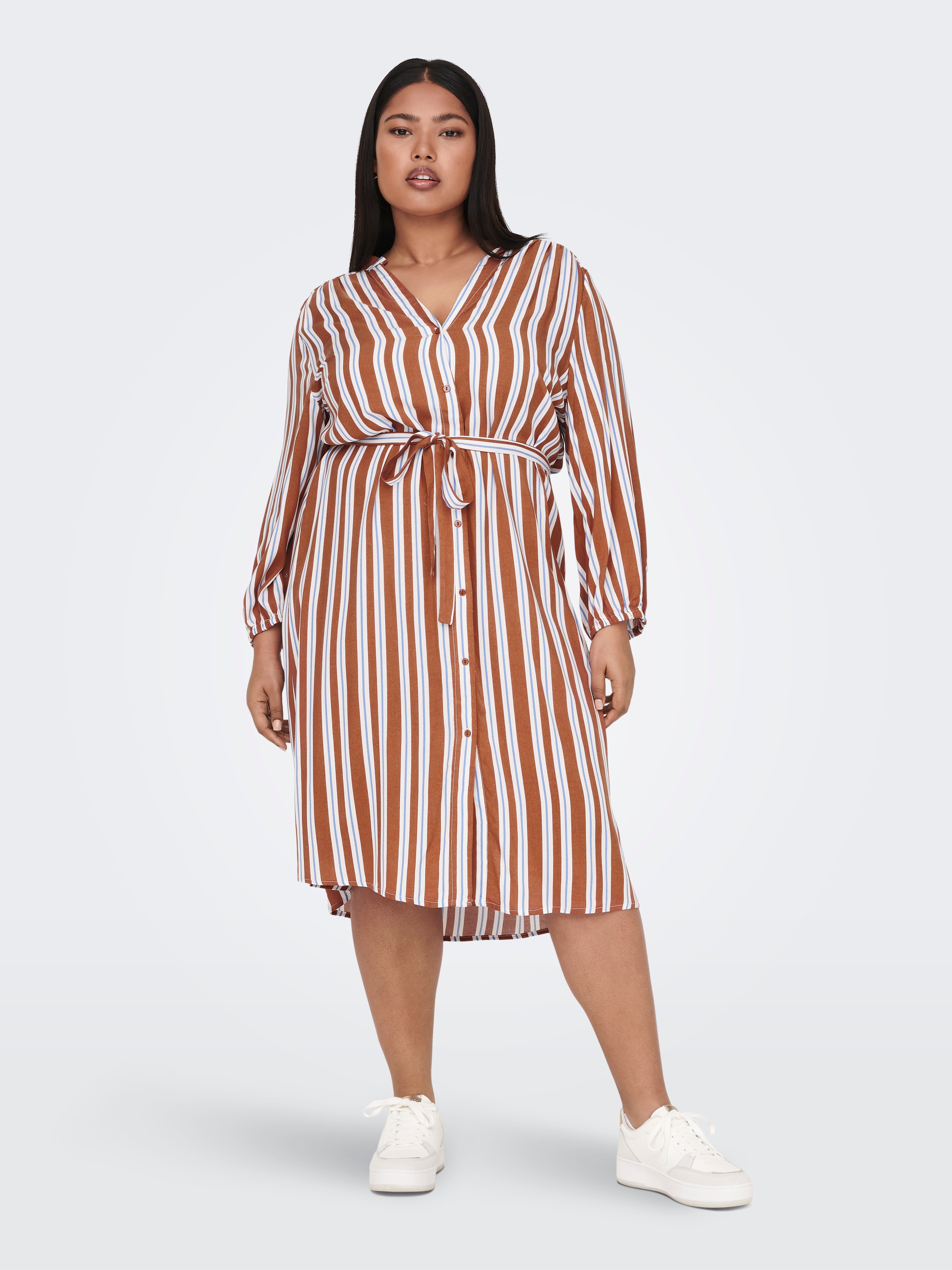 oasis stripe shirt dress