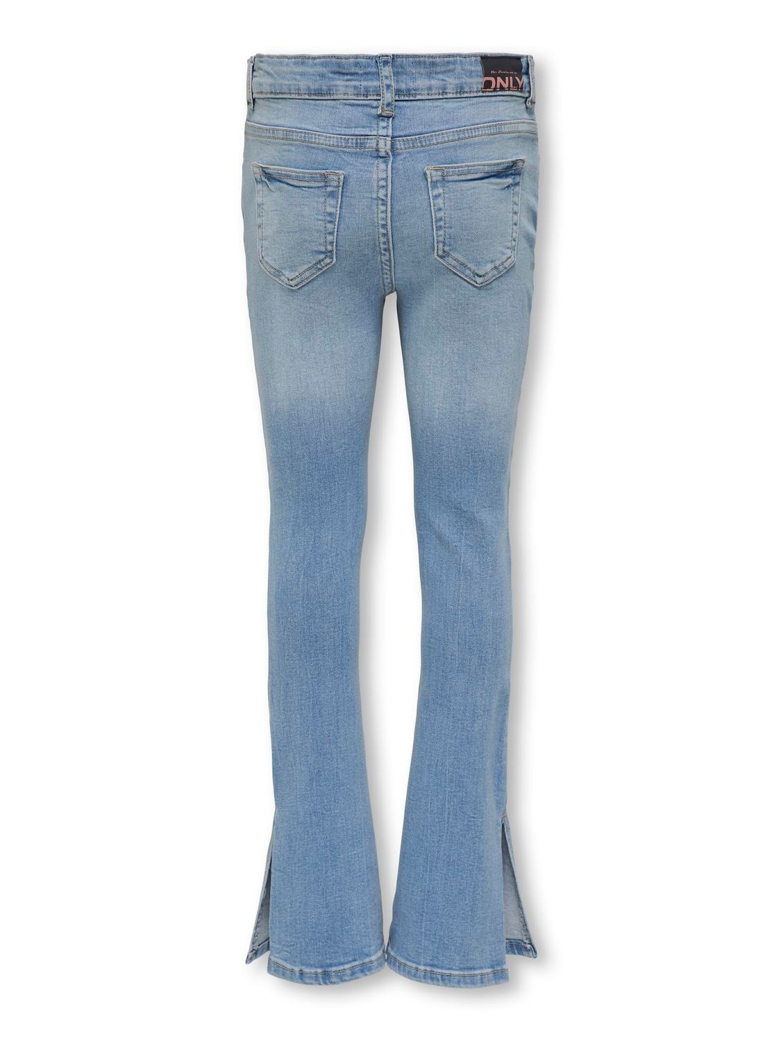 ONLY Jeans Flared Fit Fentes latérales -Light Blue Denim - 15284463