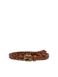 ONLY Braided leather belt -Cognac - 15284474
