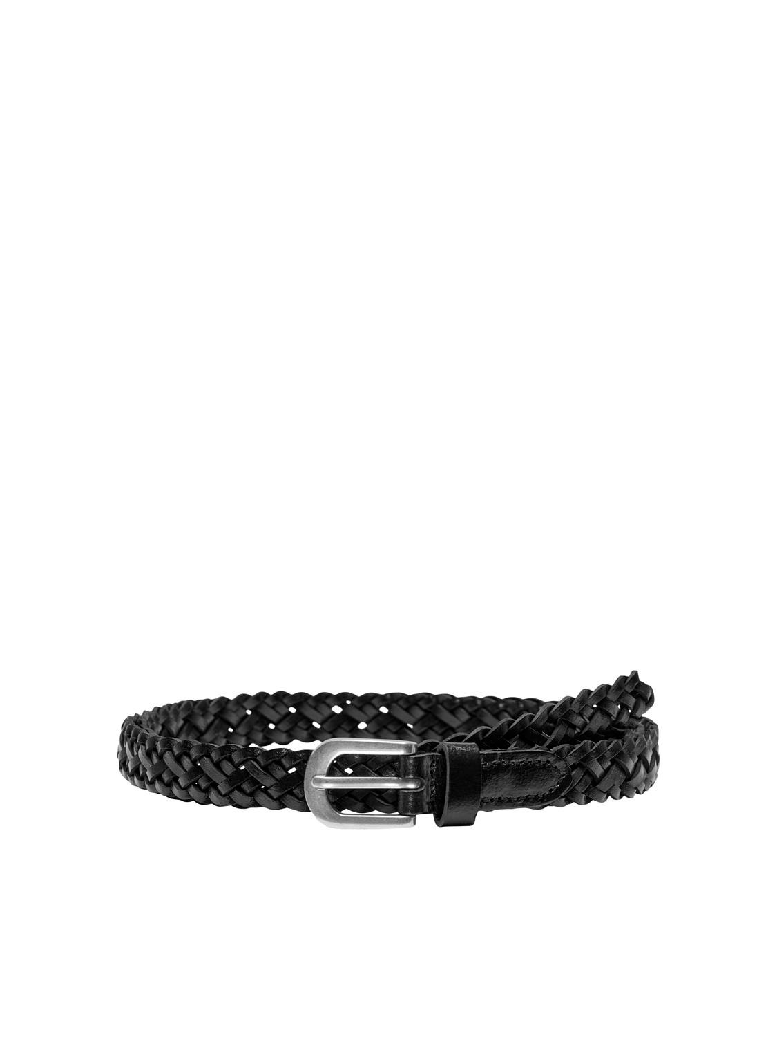 ONLY Braided leather belt -Black - 15284474