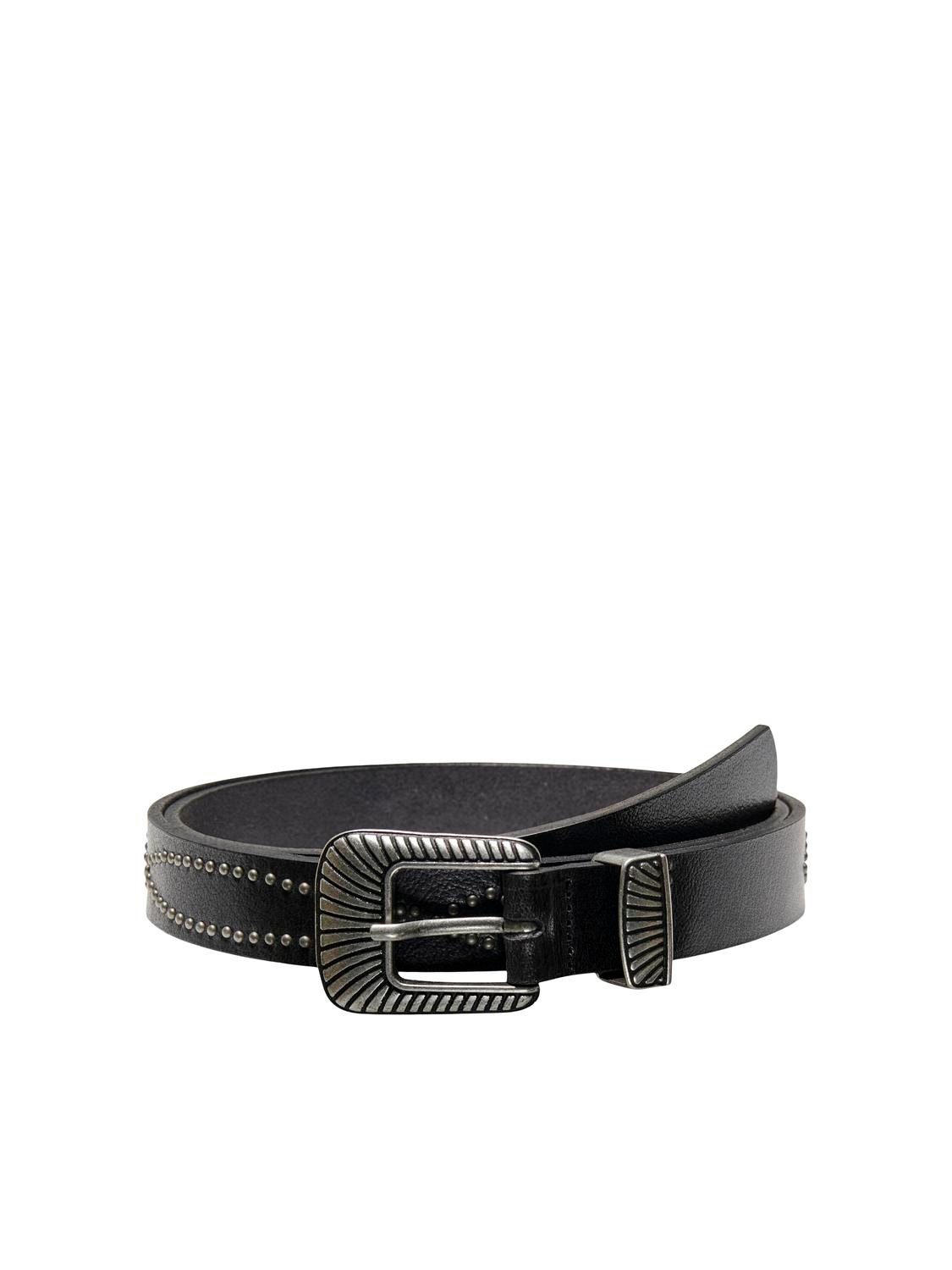 ONLY Detailed leather belt -Black - 15284483
