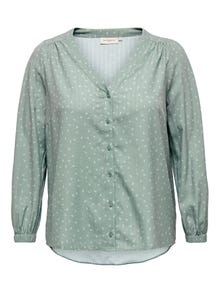ONLY Normal passform Button down-krage Skjorta -Lily Pad - 15284502