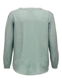 ONLY Curvy v-neck shirt -Lily Pad - 15284502