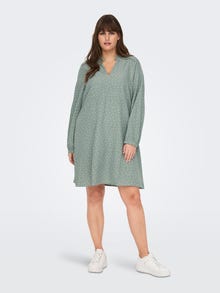 ONLY Normal geschnitten V-Ausschnitt Kurzes Kleid -Lily Pad - 15284506