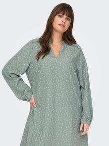 ONLY Regular Fit V-Neck Short dress -Lily Pad - 15284506