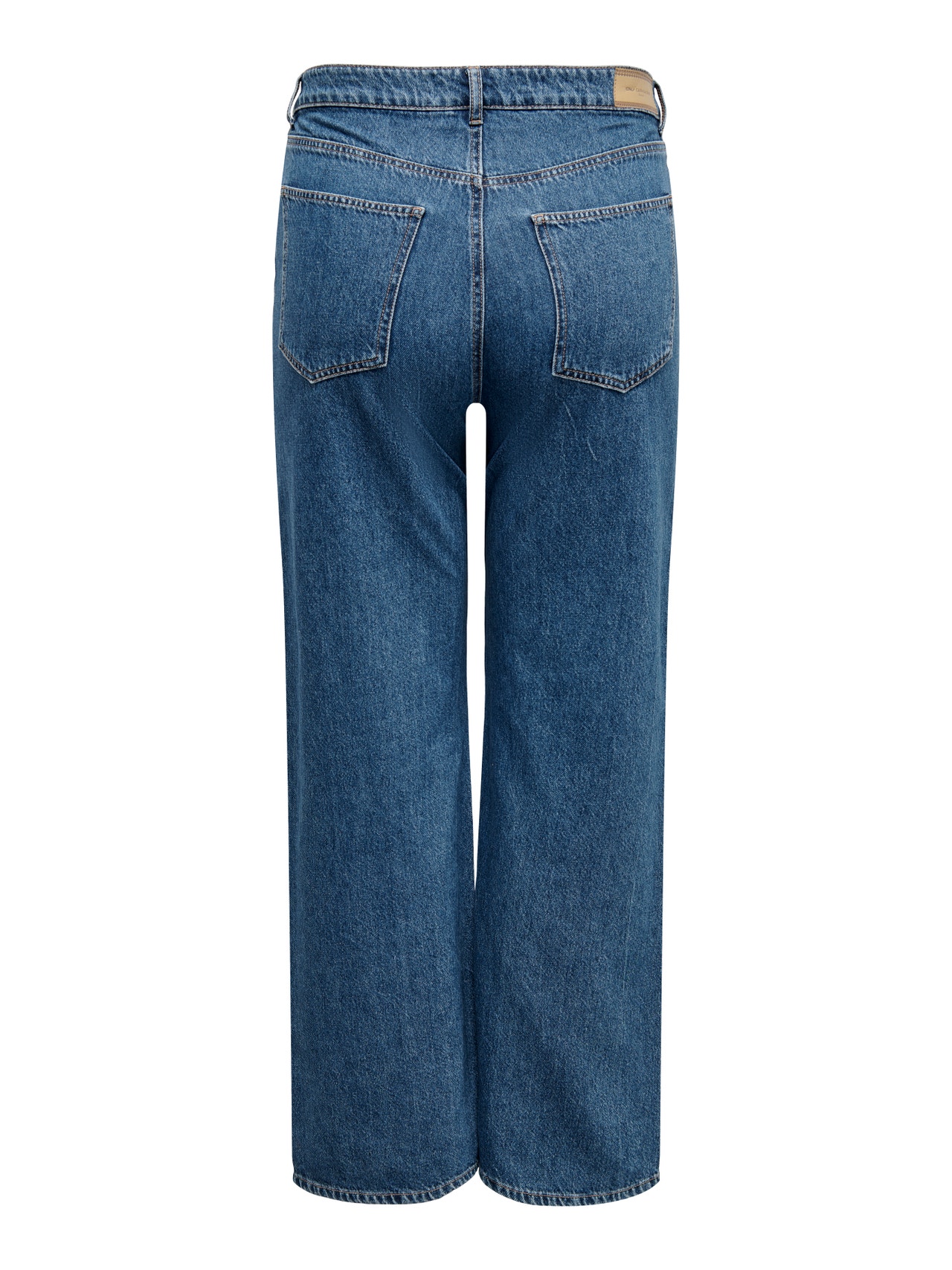 ONLY Wide Leg Fit High waist Jeans -Dark Blue Denim - 15284542