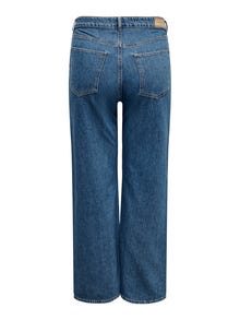 ONLY Wide Leg Fit Høy midje Jeans -Dark Blue Denim - 15284542