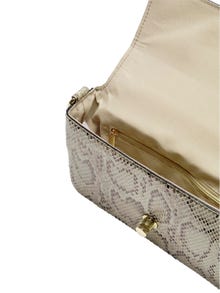 ONLY Faux snakeskin crossbody bag -Cloud Dancer - 15284565