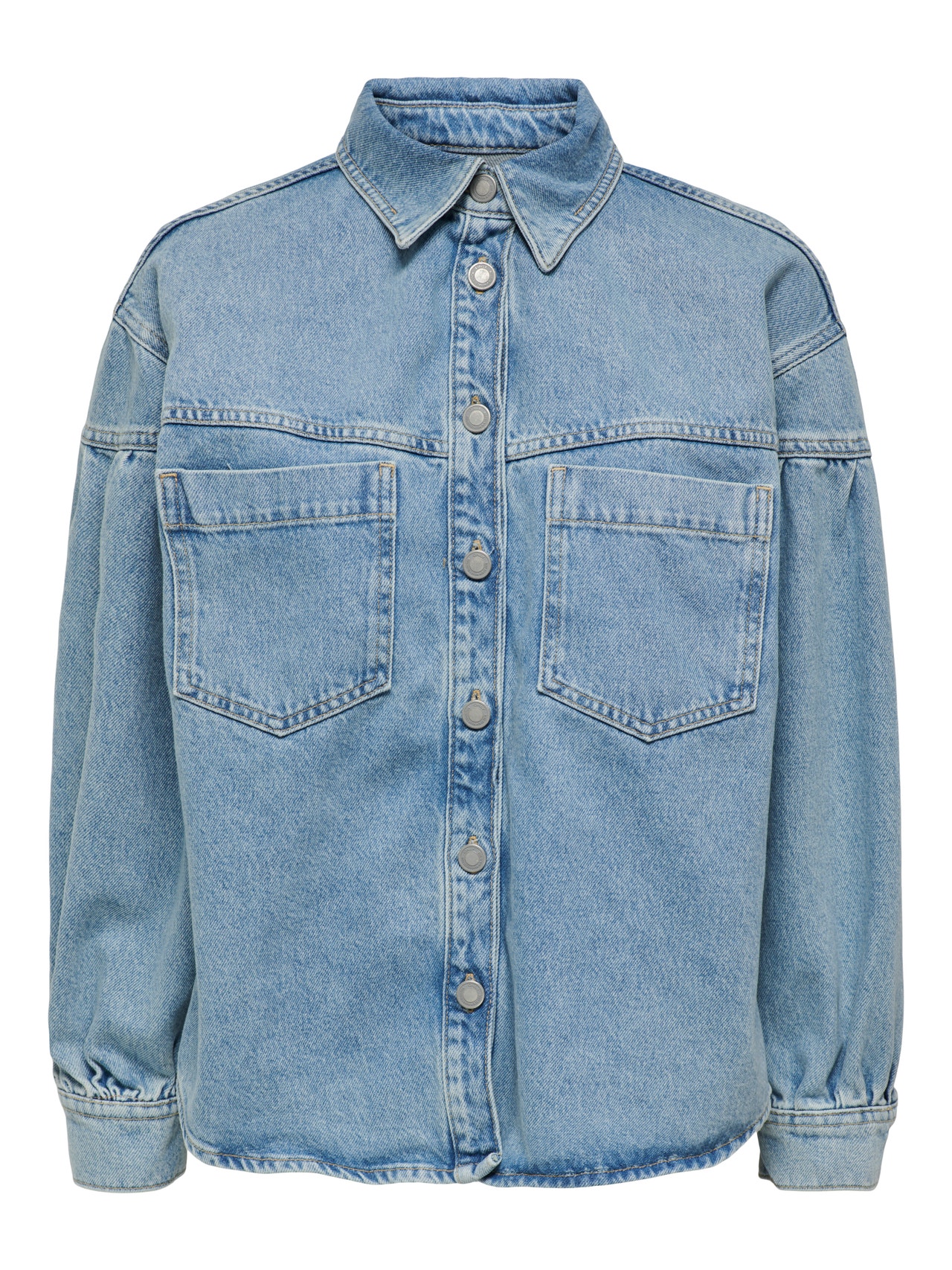 ONLY Oversize denim jacket -Light Blue Denim - 15284611