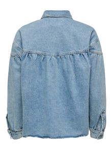 ONLY Raširi ovratnik Zakopčane manžete Ispuštena ramena Jakna -Light Blue Denim - 15284611