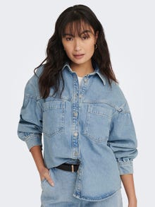 ONLY ONLANNI Jeansjacke -Light Blue Denim - 15284611