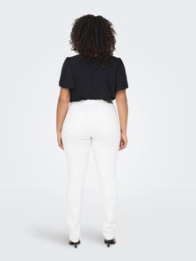 ONLY Straight fit High waist Curve Jeans -White - 15284613