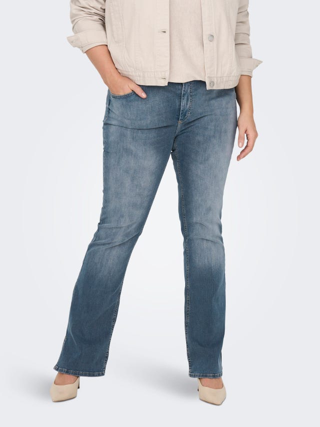 ONLY Ausgestellt Hohe Taille Seitenschlitze Jeans - 15284633