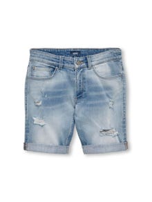 ONLY Denim shorts -Light Medium Blue Denim - 15284634
