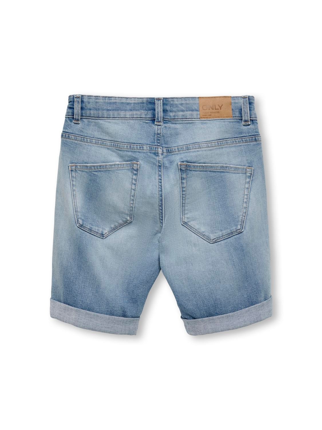ONLY Regular Fit Fold-up hems Shorts -Light Medium Blue Denim - 15284634