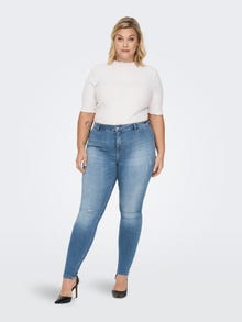 Plus Size Button Detailed Jeggings High Waist Denim Skinny Jeans