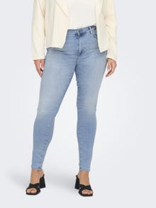 ONLY Skinny Fit Hohe Taille Jeans -Light Blue Denim - 15284640