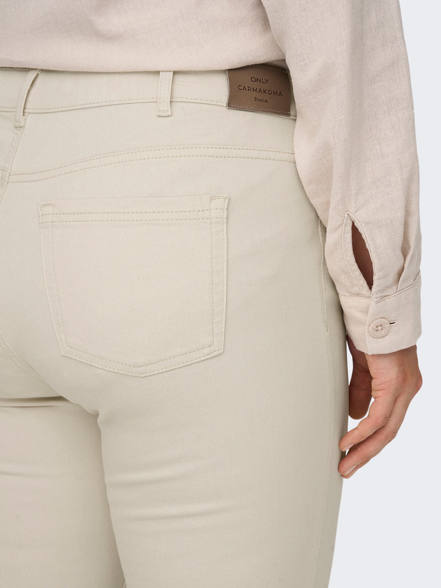 ONLY Damen Jeans Onlrose Skinny – High Waist, Ecru, Größe 3XL/32L | Schlanke Passform & Bequemer Sitz