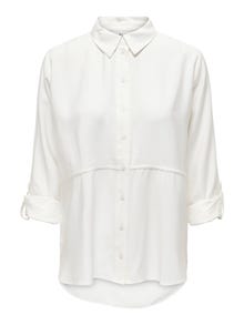 ONLY Shirt with fold-up sleeves -Cloud Dancer - 15284703