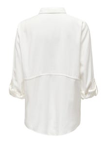 ONLY Camisas Corte regular Cuello de camisa Puños doblados Mangas voluminosas -Cloud Dancer - 15284703