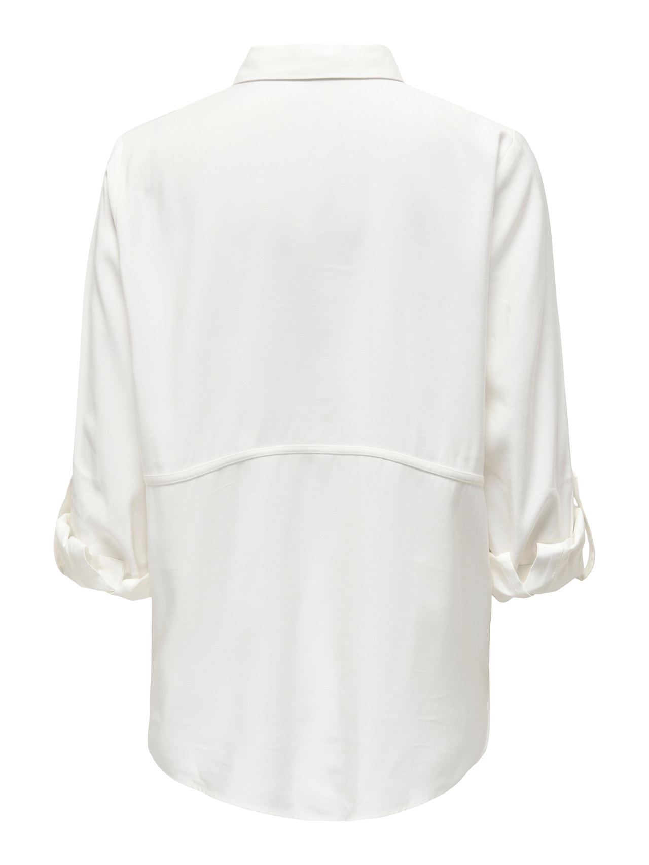 ONLY Regular Fit Skjortekrage Oppbrettede mansjetter Volumermer Skjorte -Cloud Dancer - 15284703