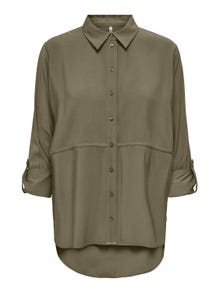 ONLY Regular fit Overhemd kraag Mouwuiteinden met omslag Volumineuze mouwen Overhemd -Walnut - 15284703