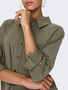 ONLY Regular Fit Shirt collar Fold-up cuffs Volume sleeves Shirt -Walnut - 15284703