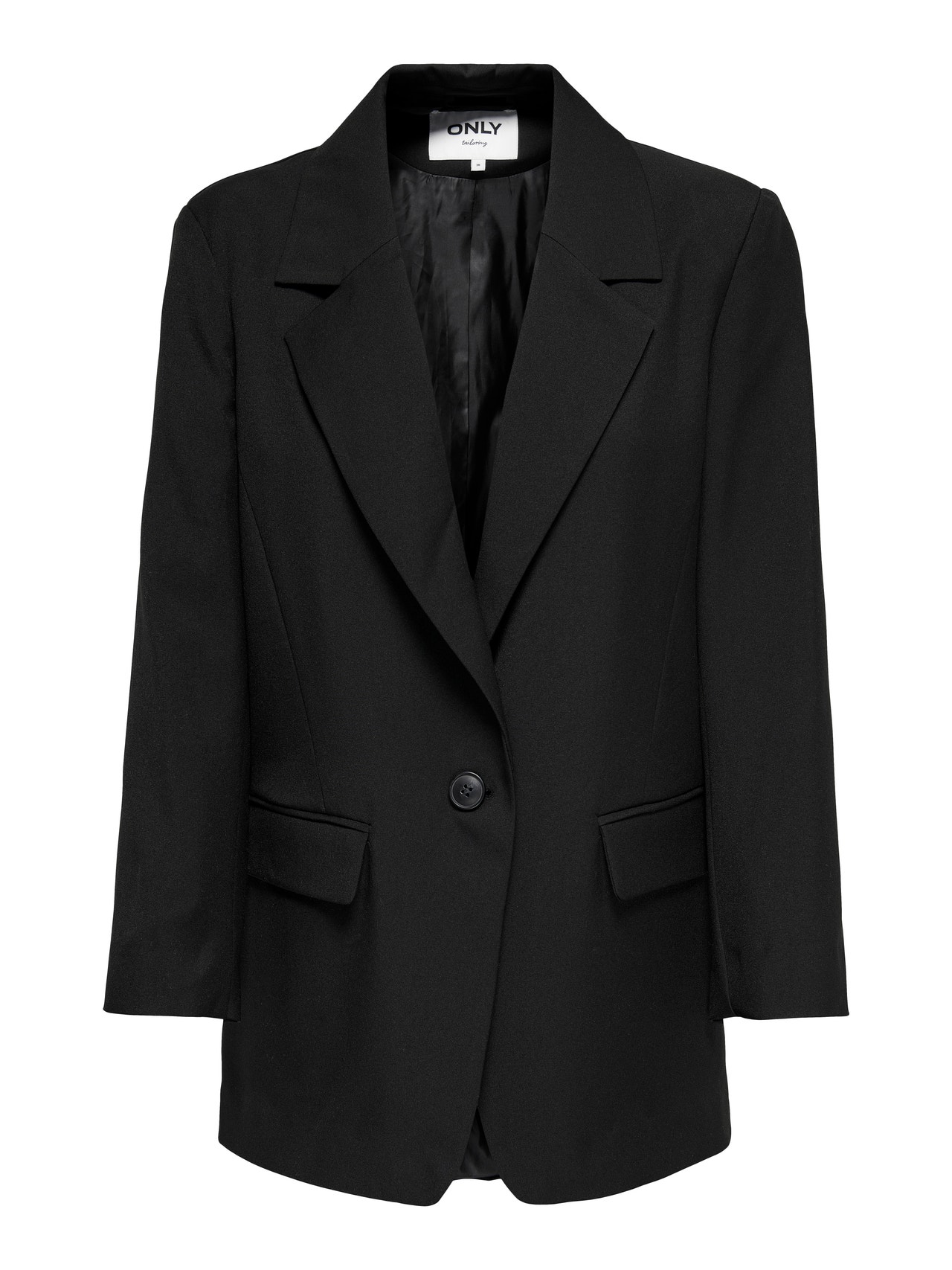 ONLY Blazers Corte oversized Cuello invertido Tall -Black - 15284755