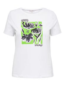 ONLY T-shirt Regular Fit Paricollo -Bright White - 15284785
