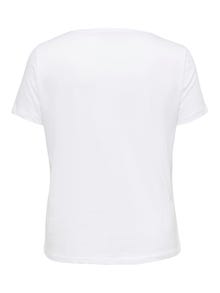 ONLY Curvy o-hals t-shirt -Bright White - 15284785