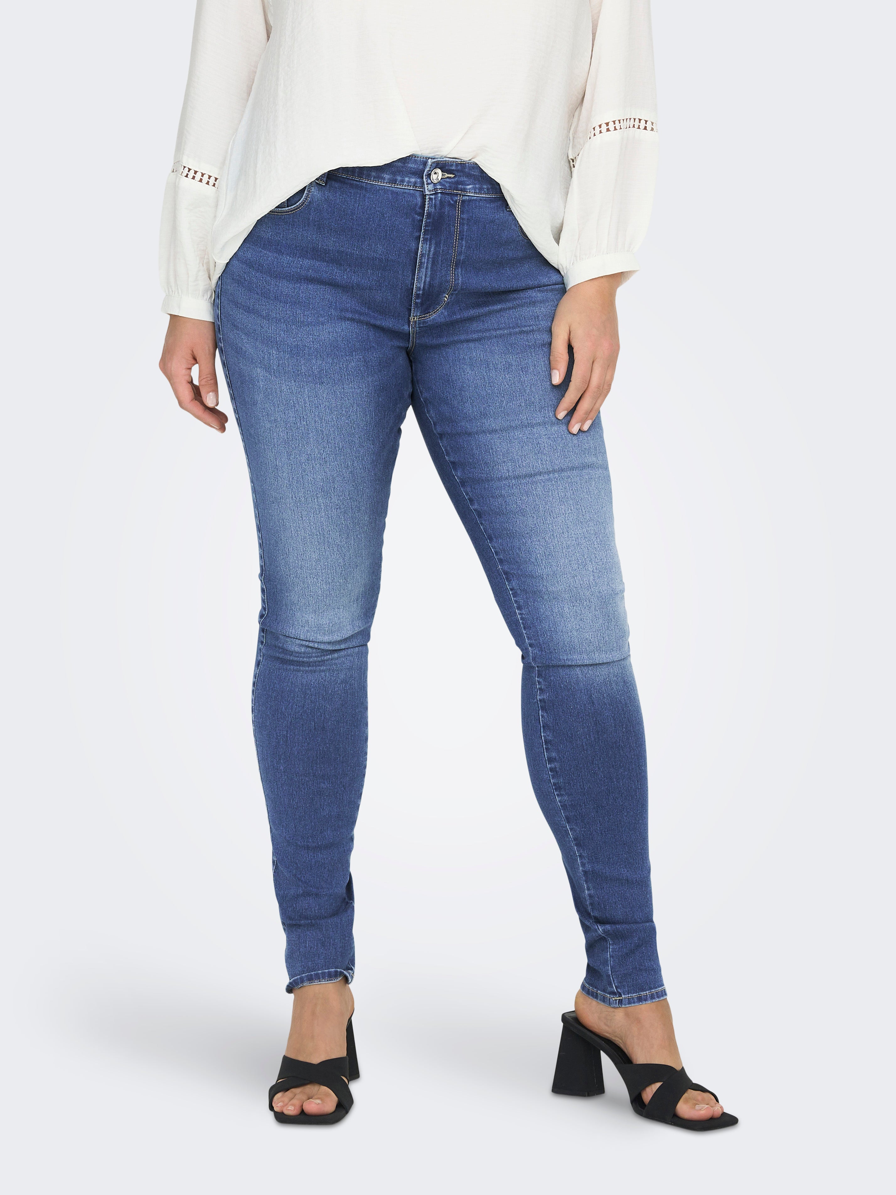 Caraugusta Hohe Taille Skinny Fit Jeans