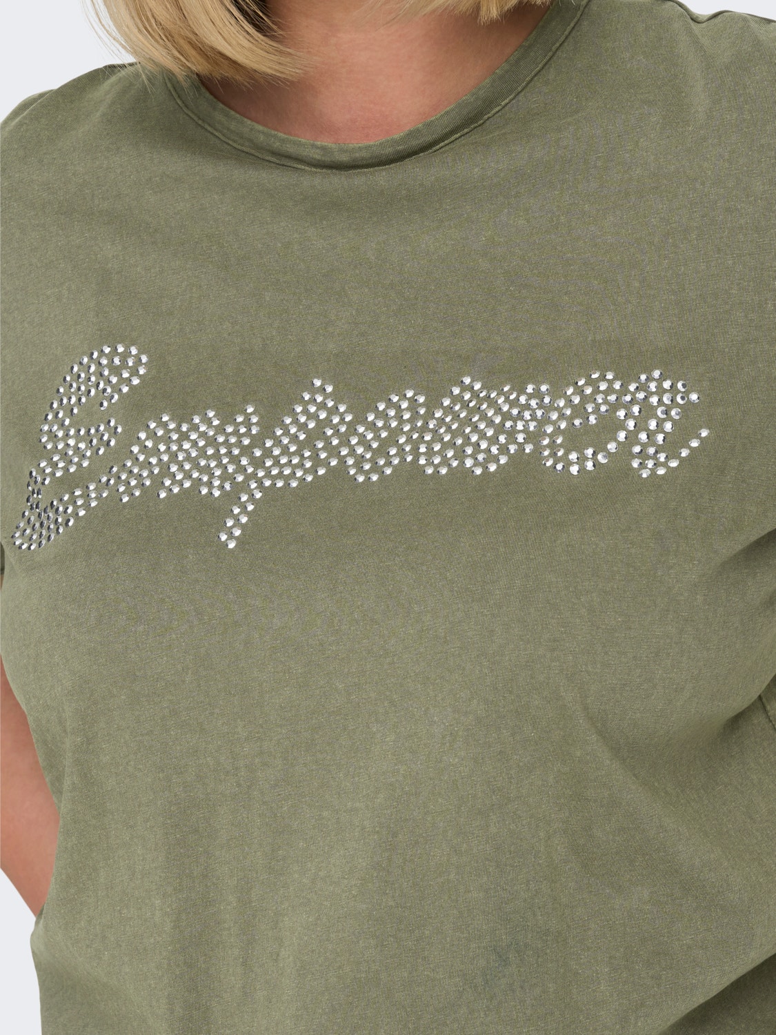 ONLY Curvy detailed t-shirt -Kalamata - 15284795