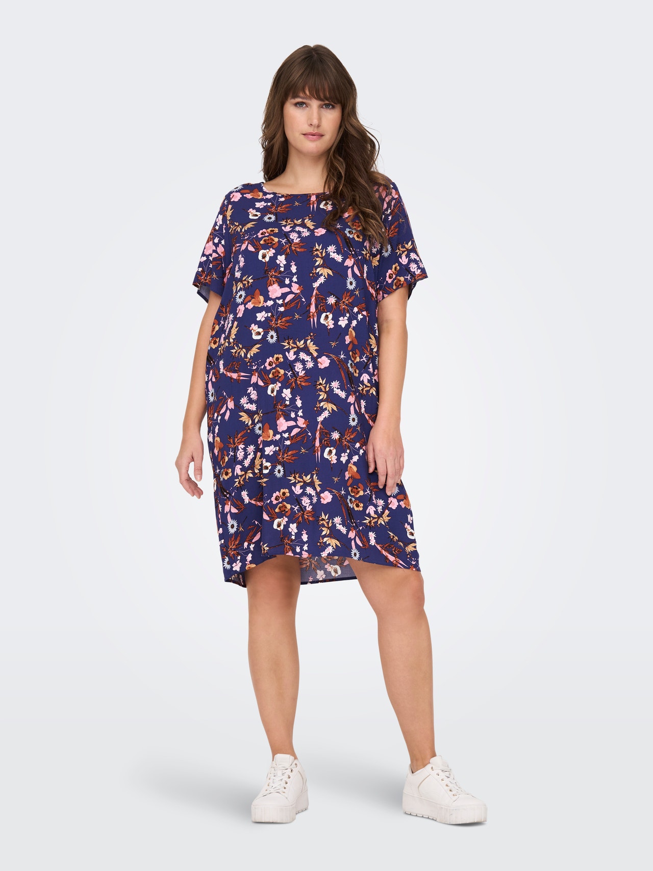 ONLY Curvy printed dress -Peacoat - 15284809