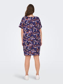 ONLY Curvy printed dress -Peacoat - 15284809