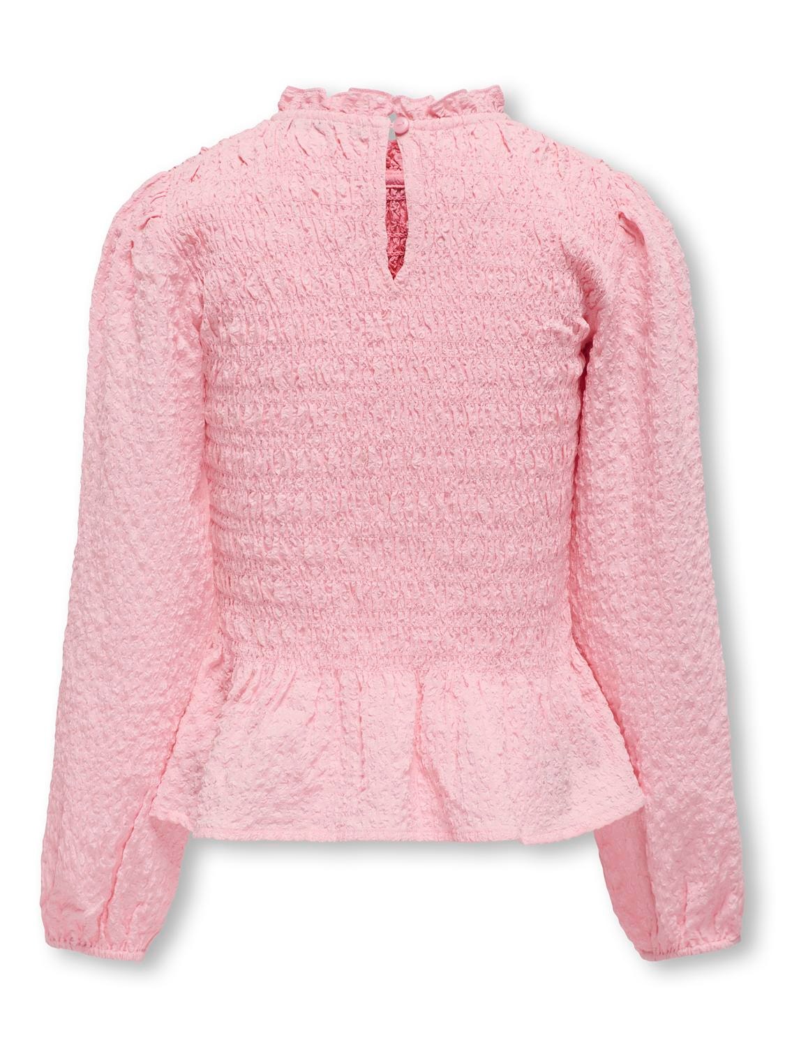 ONLY Long Sleeve Smock Top -Tickled Pink - 15284835
