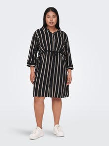 ONLY Normal passform Skjortkrage Kort klänning -Black - 15284894