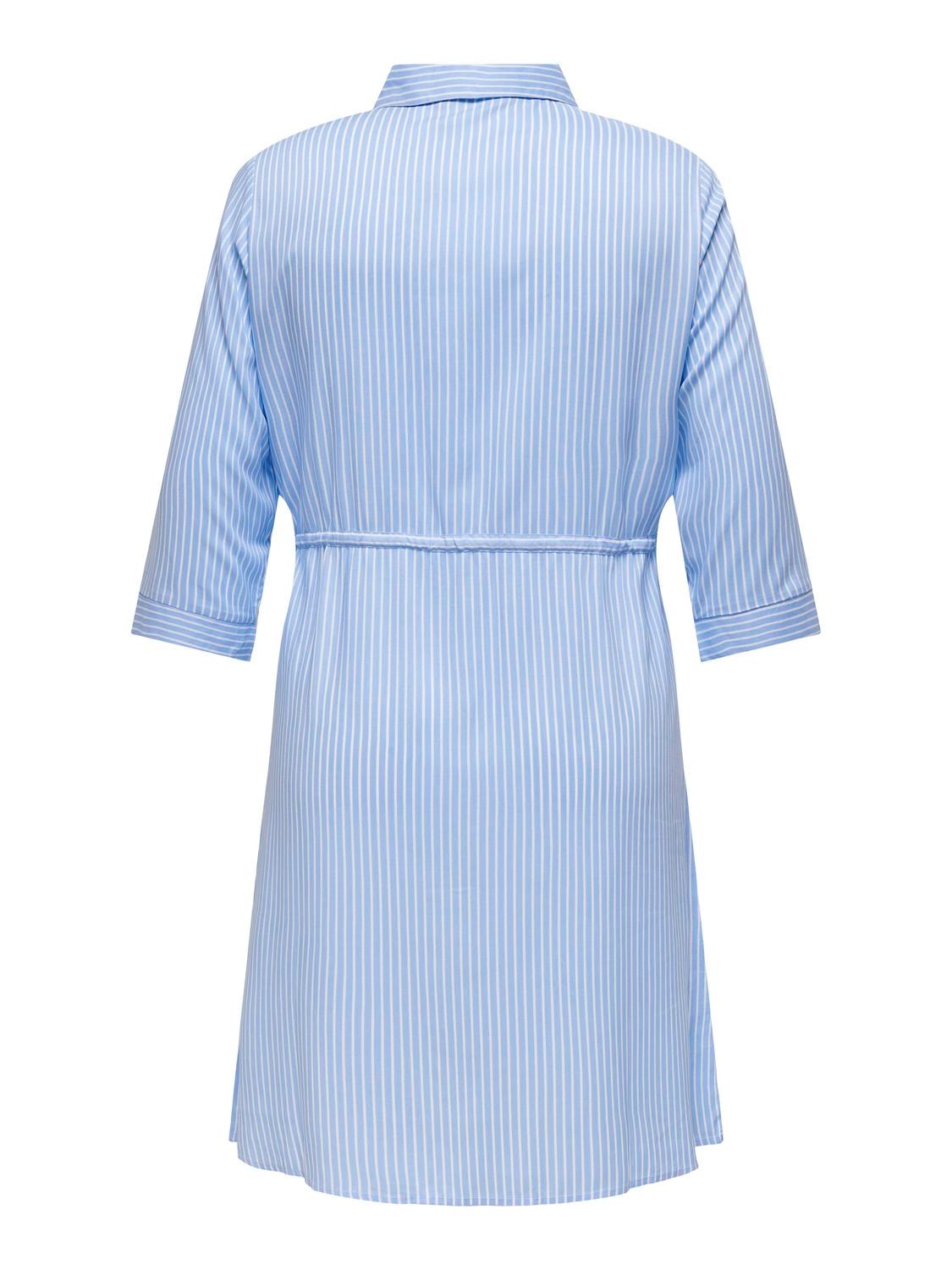 ONLY Regular Fit Shirt collar Short dress -Forever Blue - 15284894