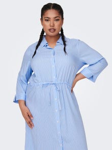 ONLY Regular fit Overhemd kraag Korte jurk -Forever Blue - 15284894
