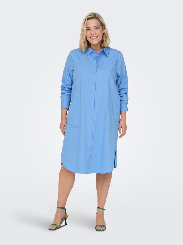 ONLY Regular fit Overhemd kraag Lange jurk - 15284962
