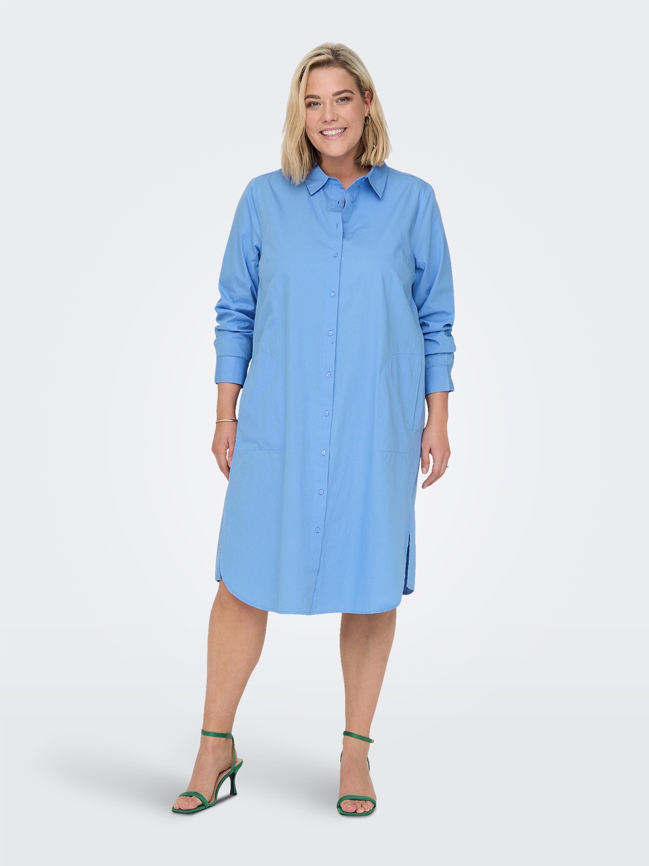ONLY Regular fit Overhemd kraag Lange jurk -Provence - 15284962