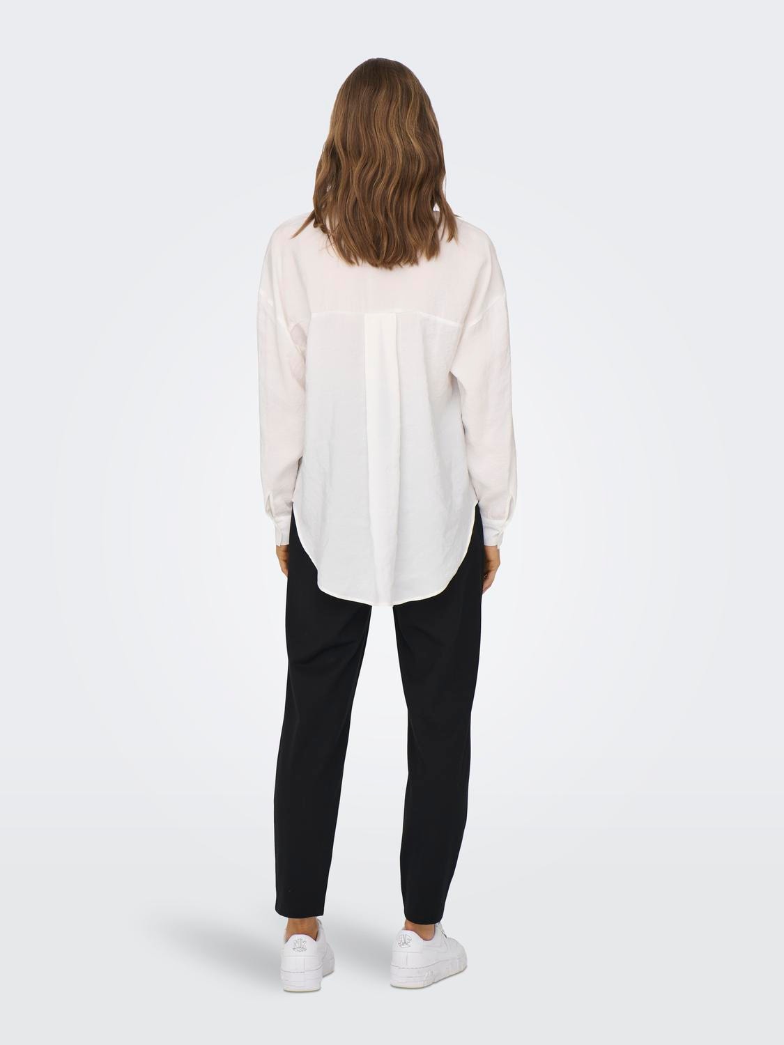 ONLY Shirt with volume sleeves -Cloud Dancer - 15284994