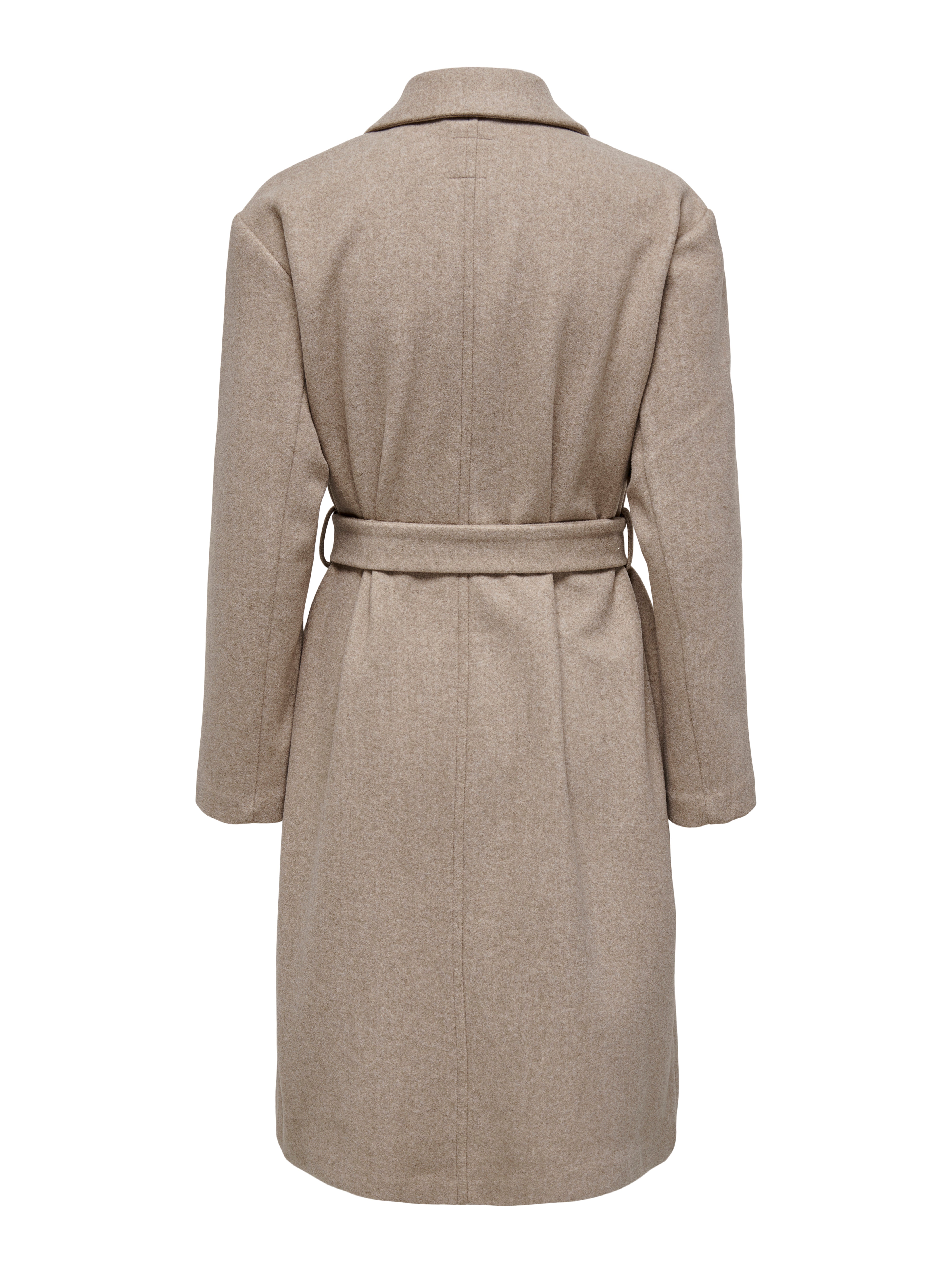 Long coat with belt | Medium Brown | ONLY®