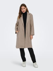 ONLY Long coat with belt -Mocha Meringue - 15285012