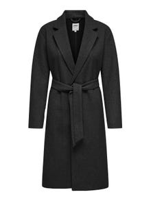 ONLY Reverse Coat -Dark Grey Melange - 15285012