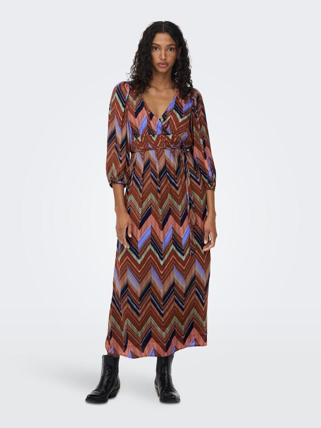 ONLY Mama 3/4 sleeved Printed Wrap dress - 15285066