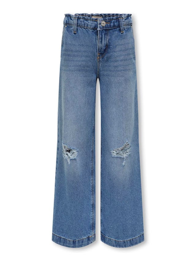 ONLY Wide Leg Fit Slitt kant Jeans - 15285071