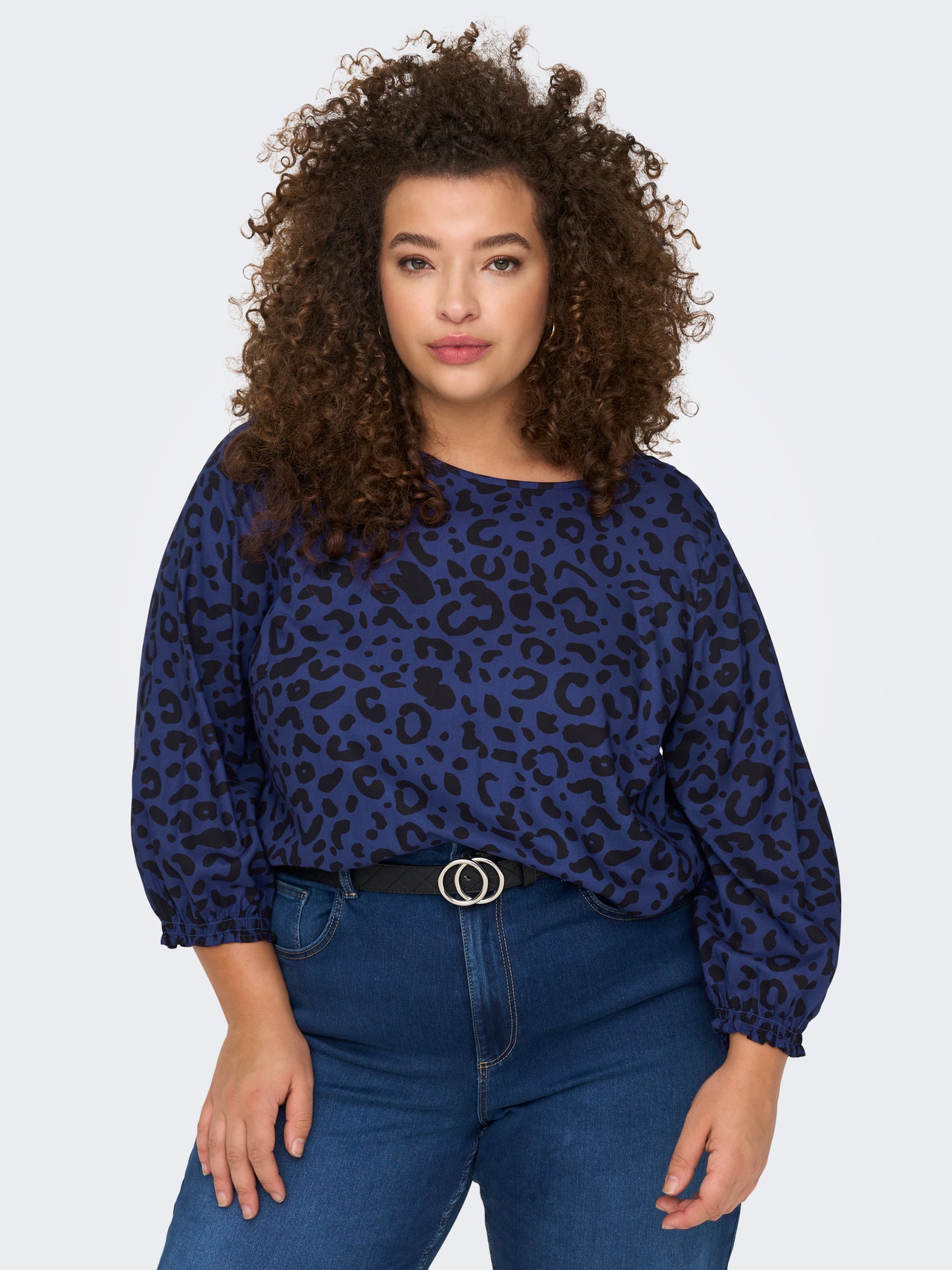 ONLY Curvy Patterned Top -Patriot Blue - 15285099